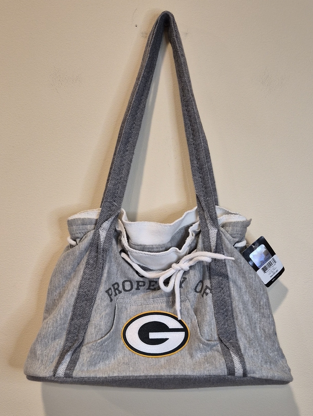 NFL Green Bay Packers Grey Hoodie Purse